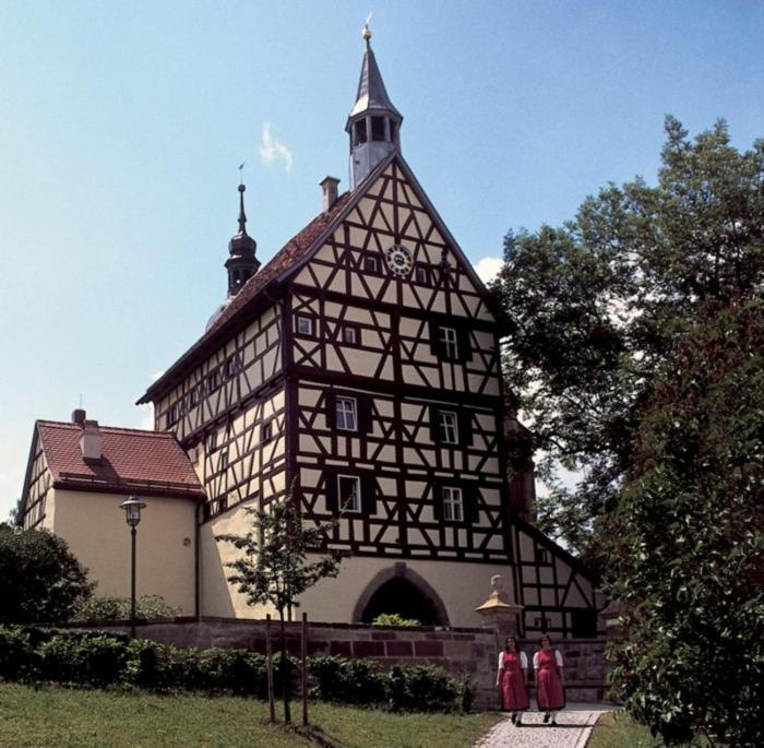 Turmstueble Im Torhaus Von 1545 Apartman Burgbernheim Kültér fotó